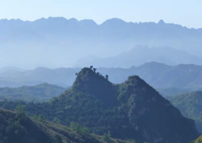 Hill ranges in the haze